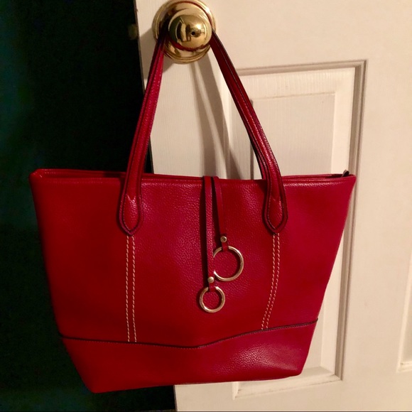 Handbags - Red leather shoulder bag